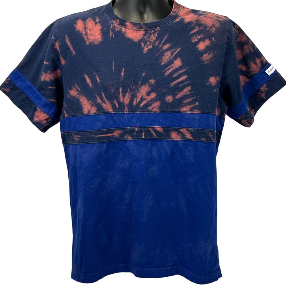 The Hundreds Striped T Shirt Unisex M Medium Blue Streetwear Tie Dye Tee